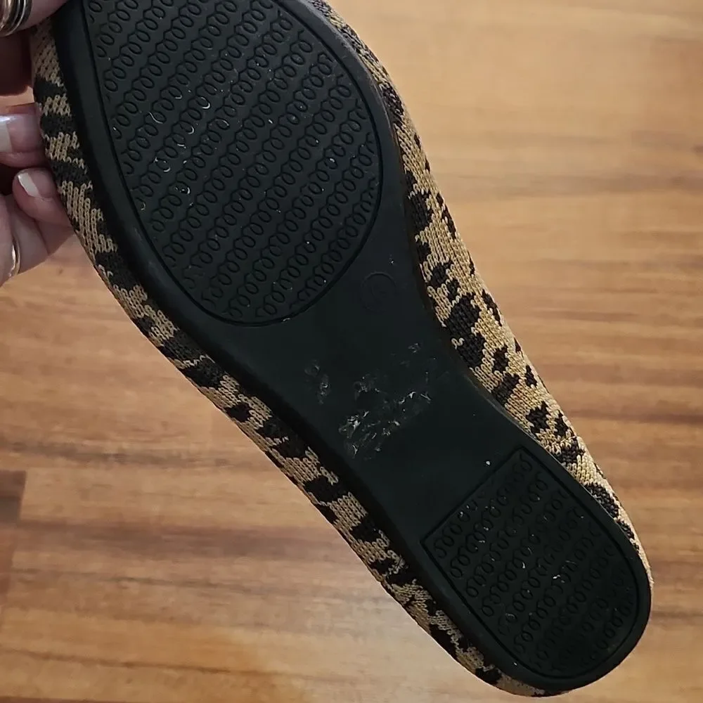 Seven7 Leopard Print Pointed Toe Flats